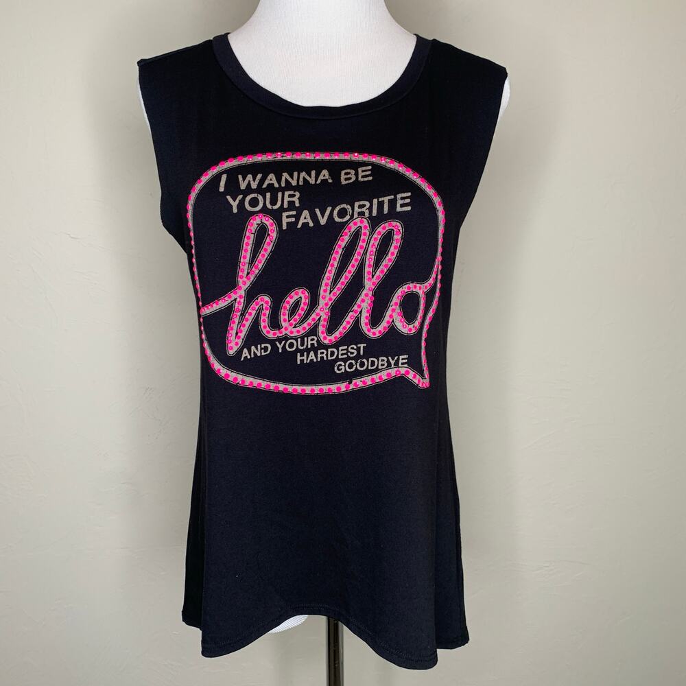 Black Muscle Graphic T Shirt Black Hot Pink Sz Small